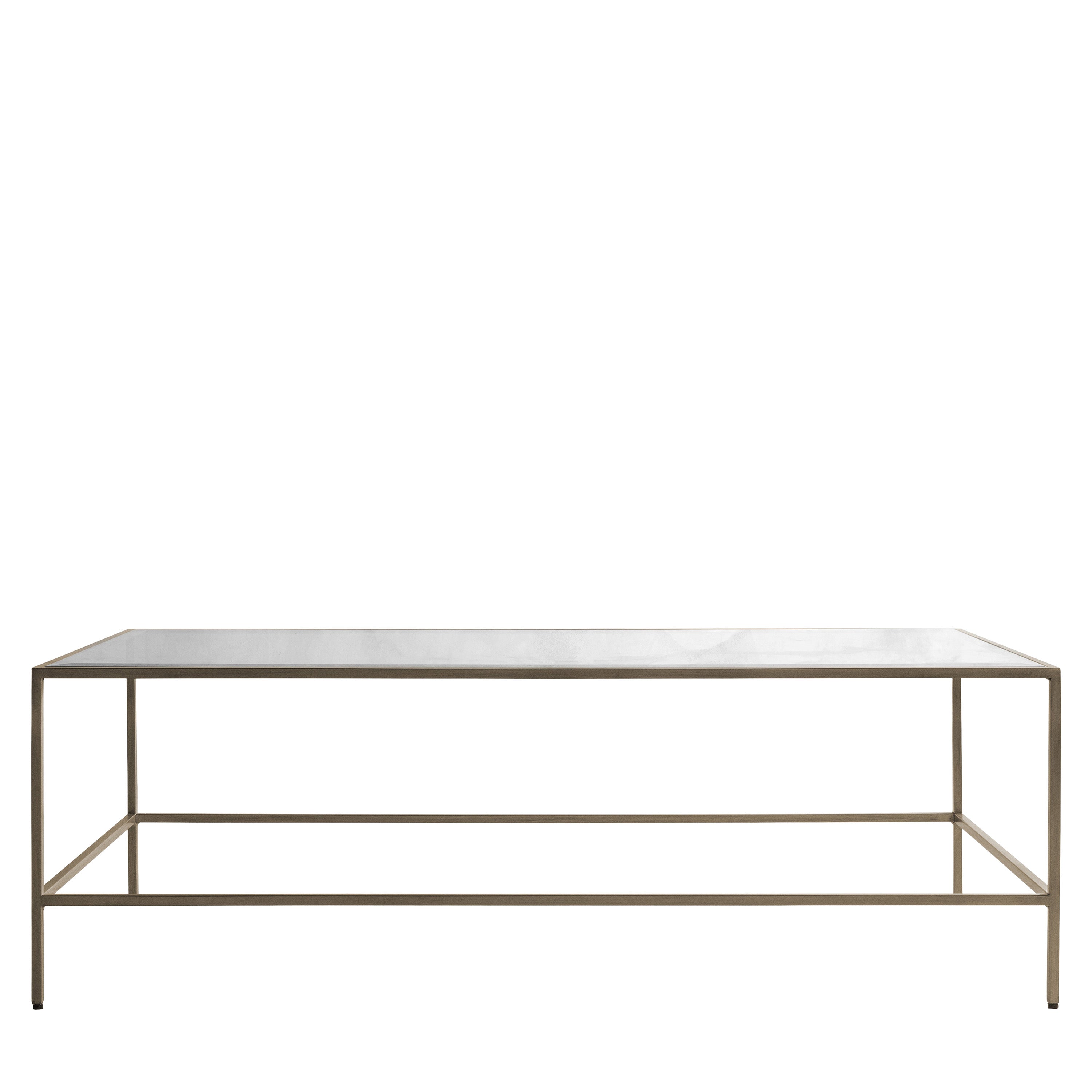 Sandra Champagne Gold & Glass Coffee Table